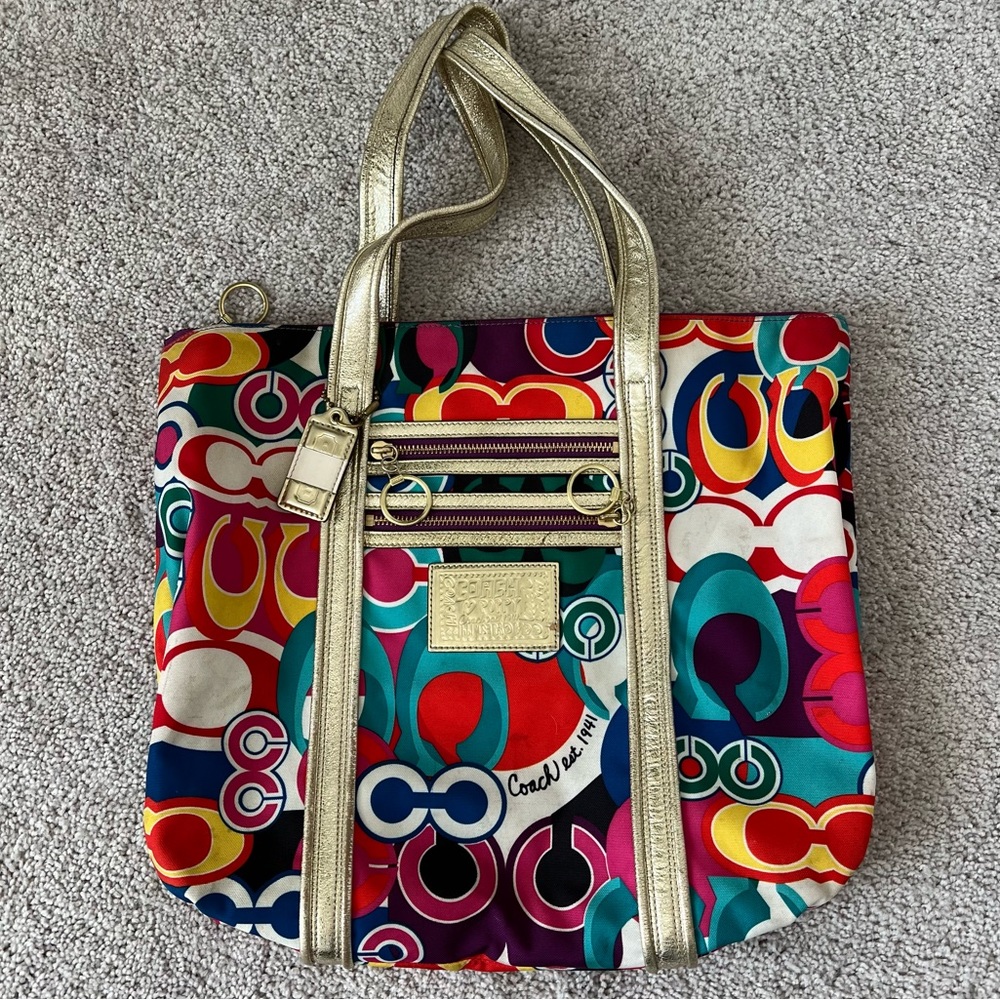 Coach Poppy Collection Tote Bag (estimated 2009-2011)
